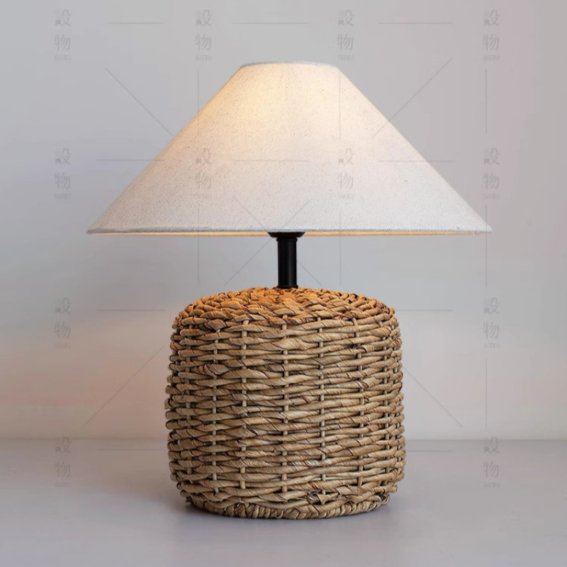 Outdoor Furniture Rh - Handmade Woven E27 Table Lamp Rattan