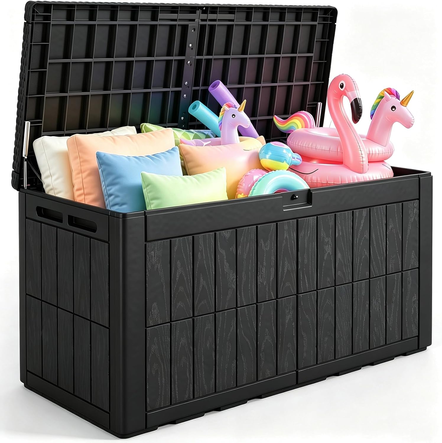 Outdoor Furniture Resin - 120 Gallon Resin Deck Box, Weatherproof