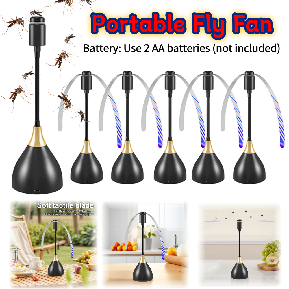 Outdoor Furniture European - 1-3PCS Fly Fans for Tables Portable