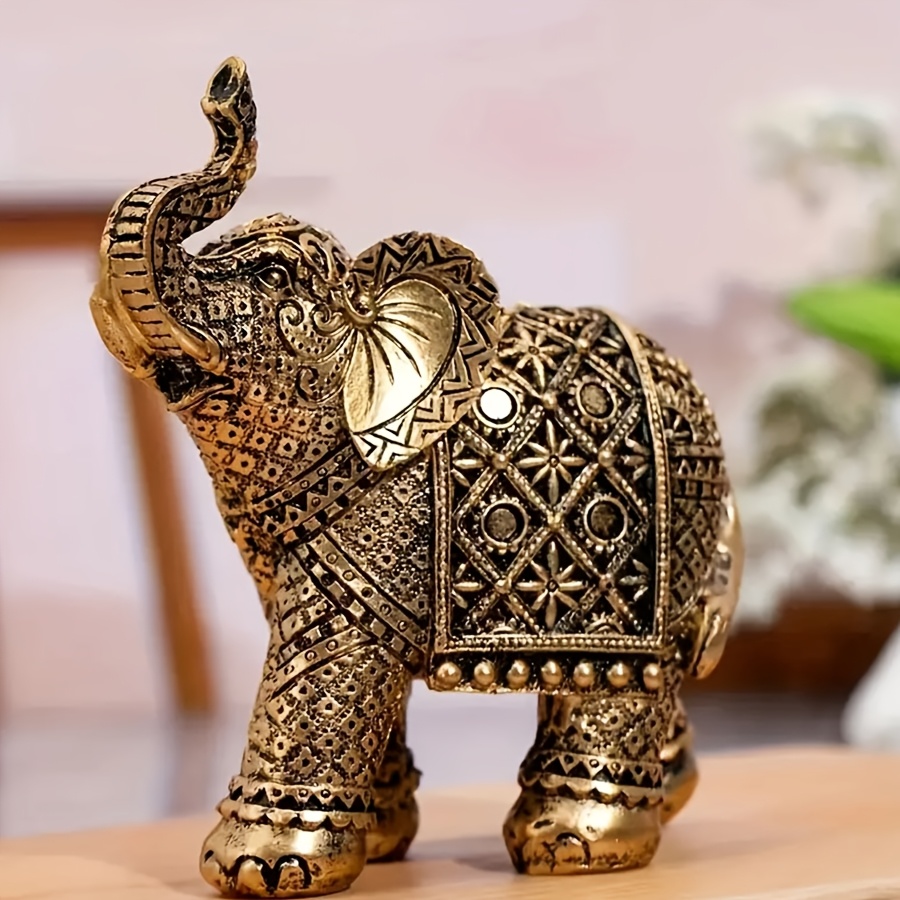 Outdoor Furniture Resin - Retro Attraction Wealth Resin Elephant Lucky
