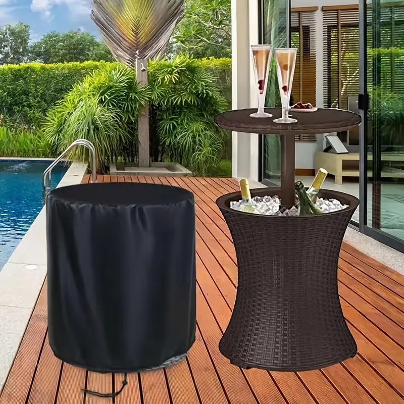 Outdoor Furniture European - Outdoor Woven Table Cover，Patio Table Cover,