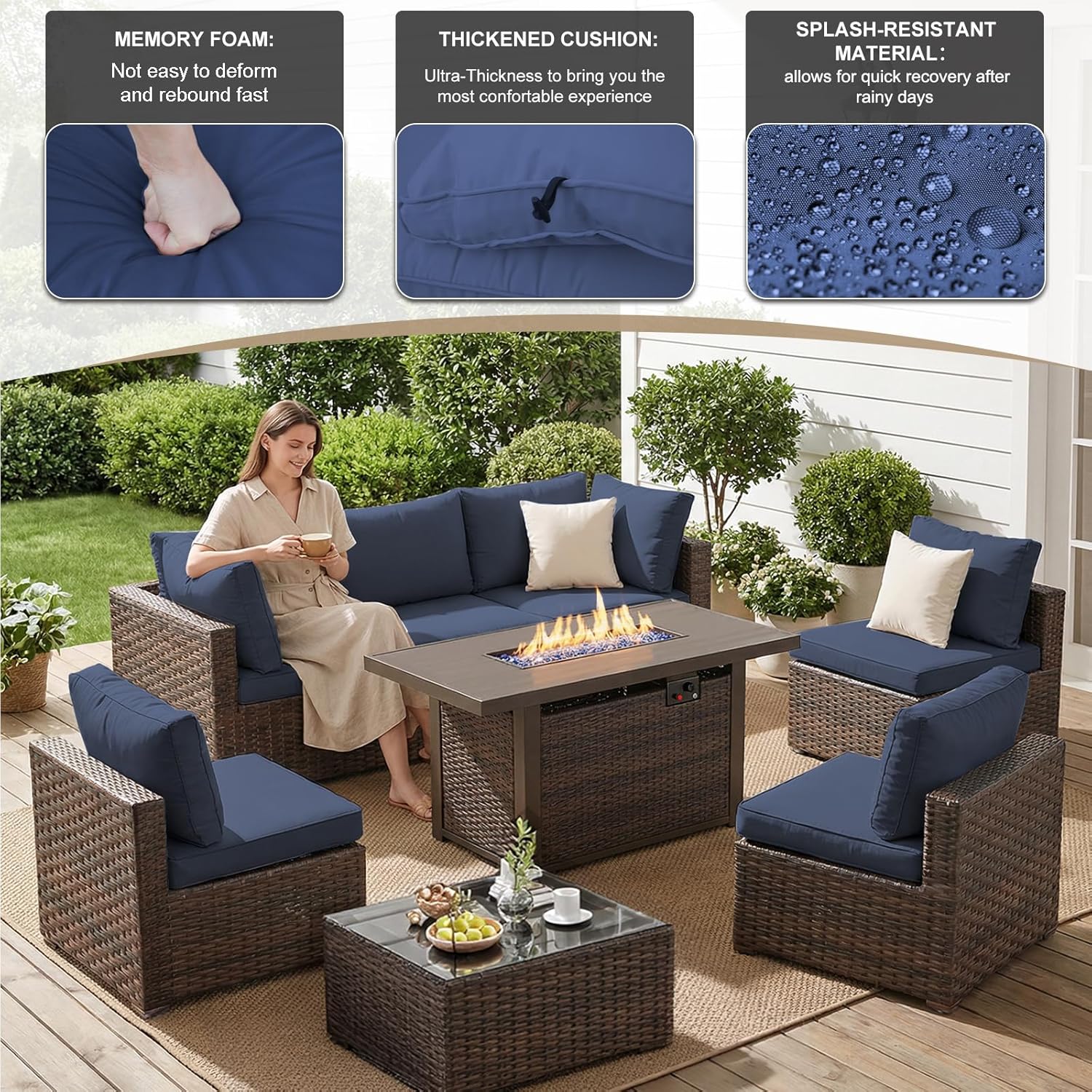 8 Pieces Patio Furniture Sets  - Outdoor Furniture Rh review and price