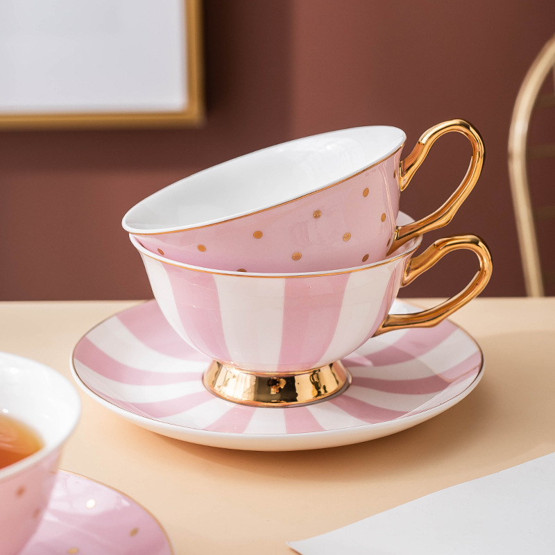 Ceramic Pink Coffee Mugs with  - Bistro Table Set review and price