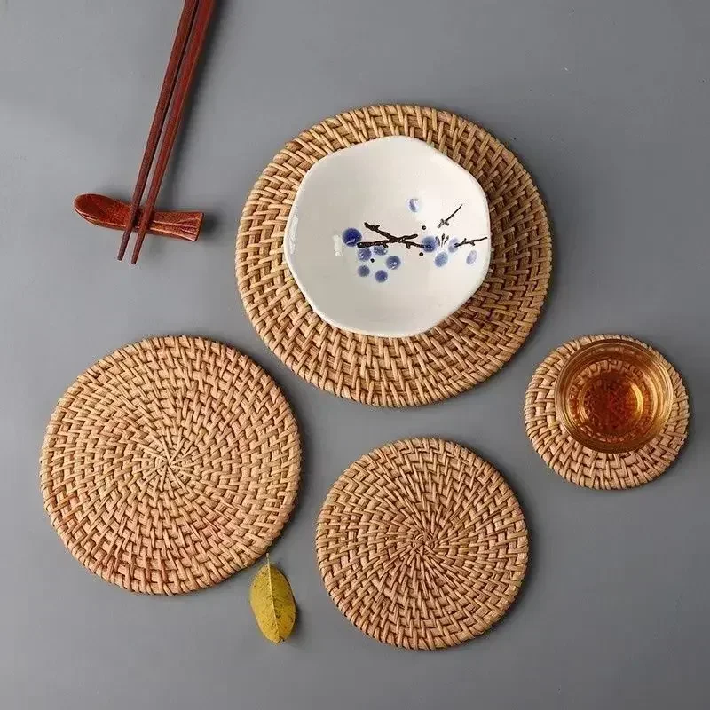 Handmade Round Rattan Coasters - Outdoor Furniture Rh review and price