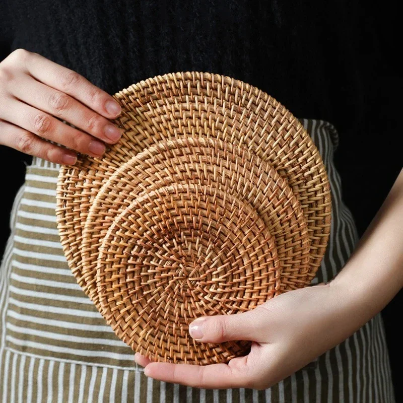 Handmade Round Rattan Coasters - Outdoor Furniture Rh review and price