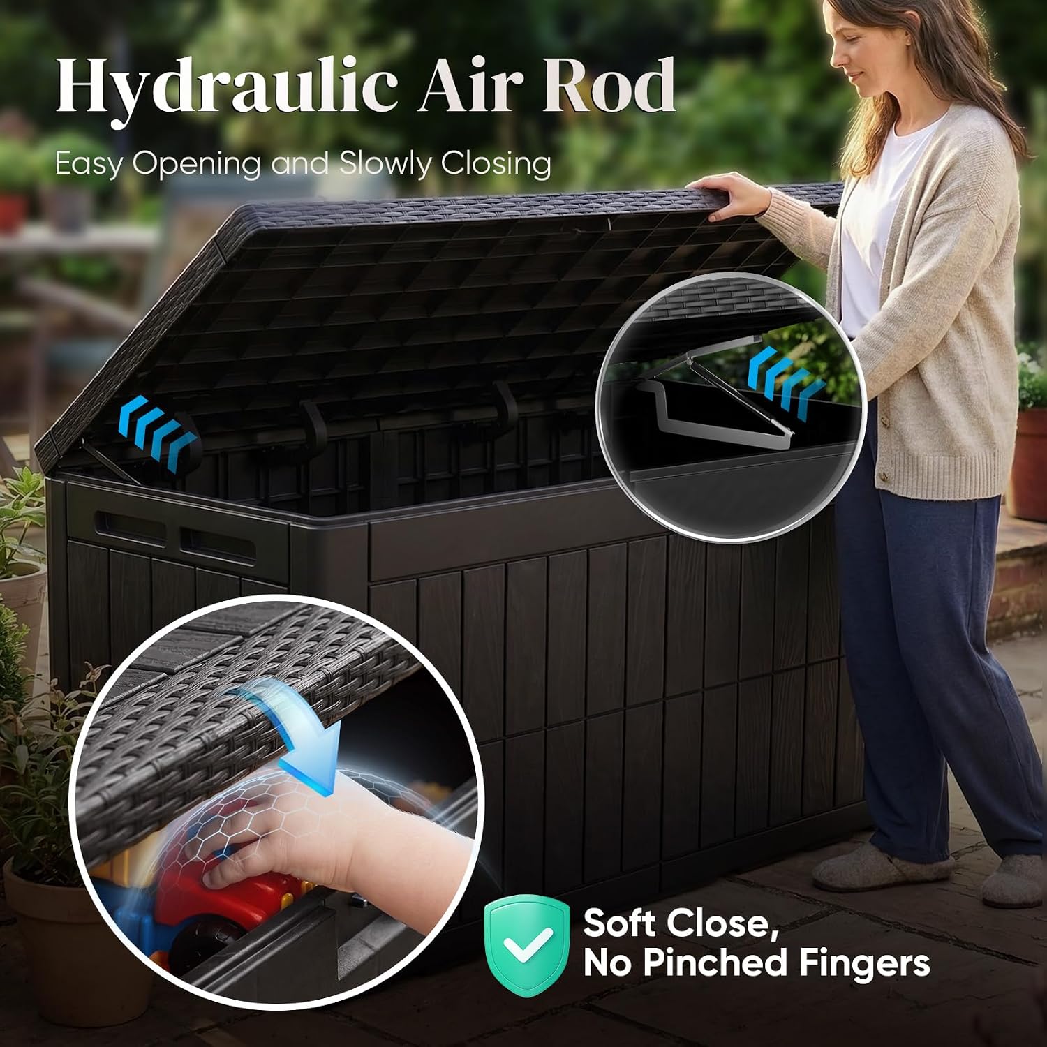 120 Gallon Resin Deck Box, Wea - Outdoor Furniture Resin review and price