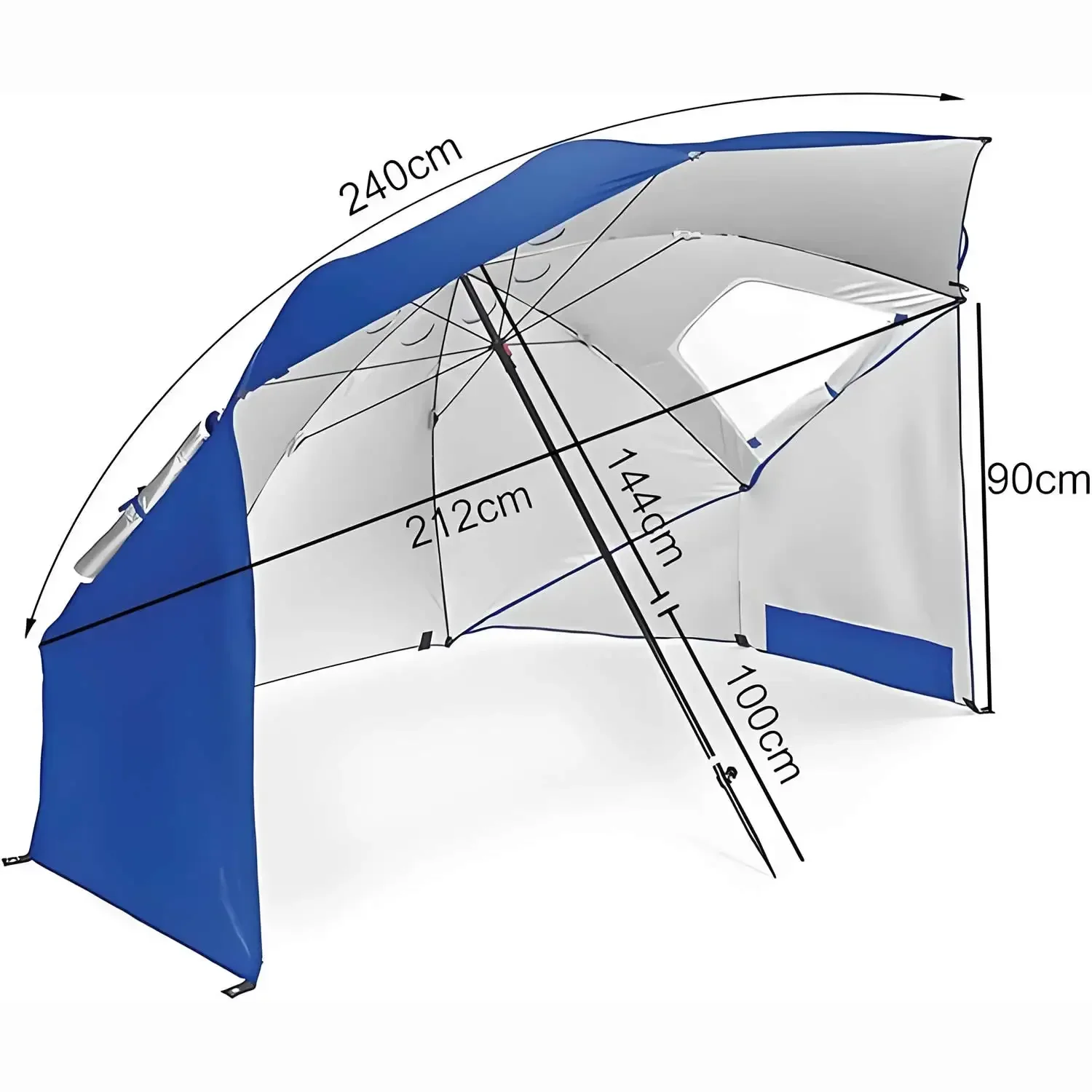 2 Meter Awning Sport-umbrella  - Outdoor Furniture Xl review and price