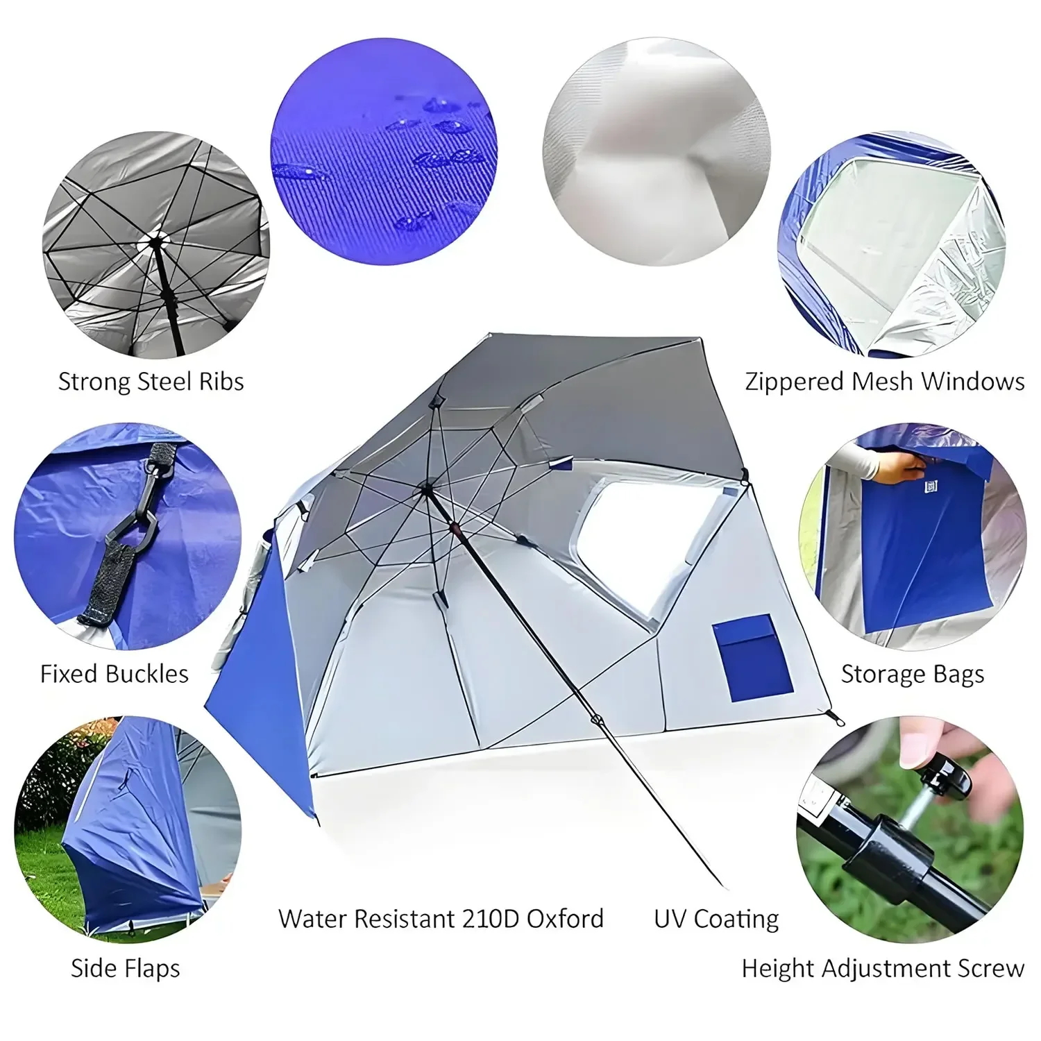 2 Meter Awning Sport-umbrella  - Outdoor Furniture Xl review and price