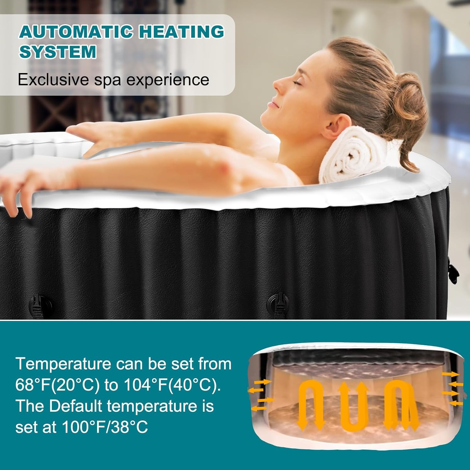 75×47×25 Inch Oval Inflatable  - Inflatable Hot Tub review and price