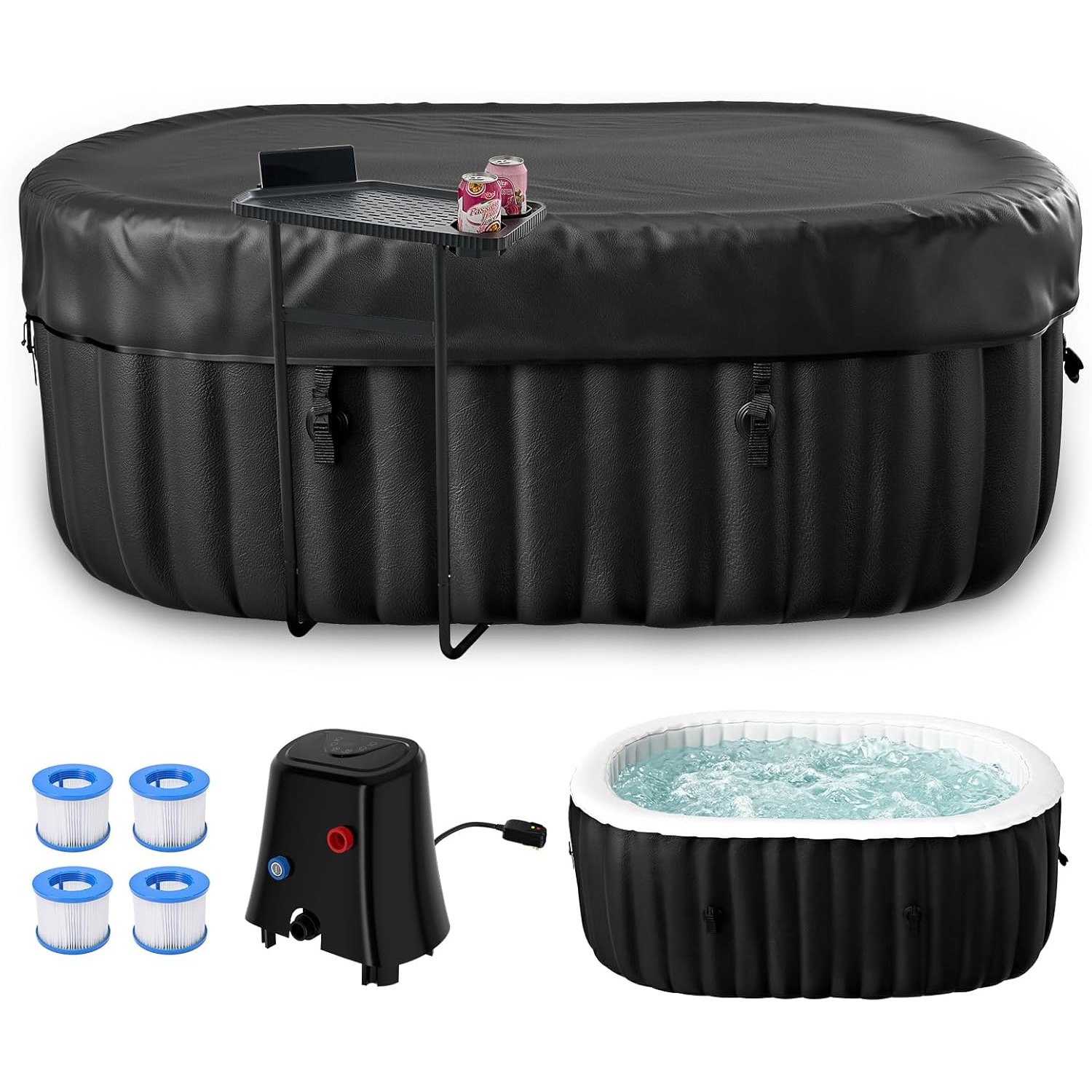 75×47×25 Inch Oval Inflatable  - Inflatable Hot Tub review and price