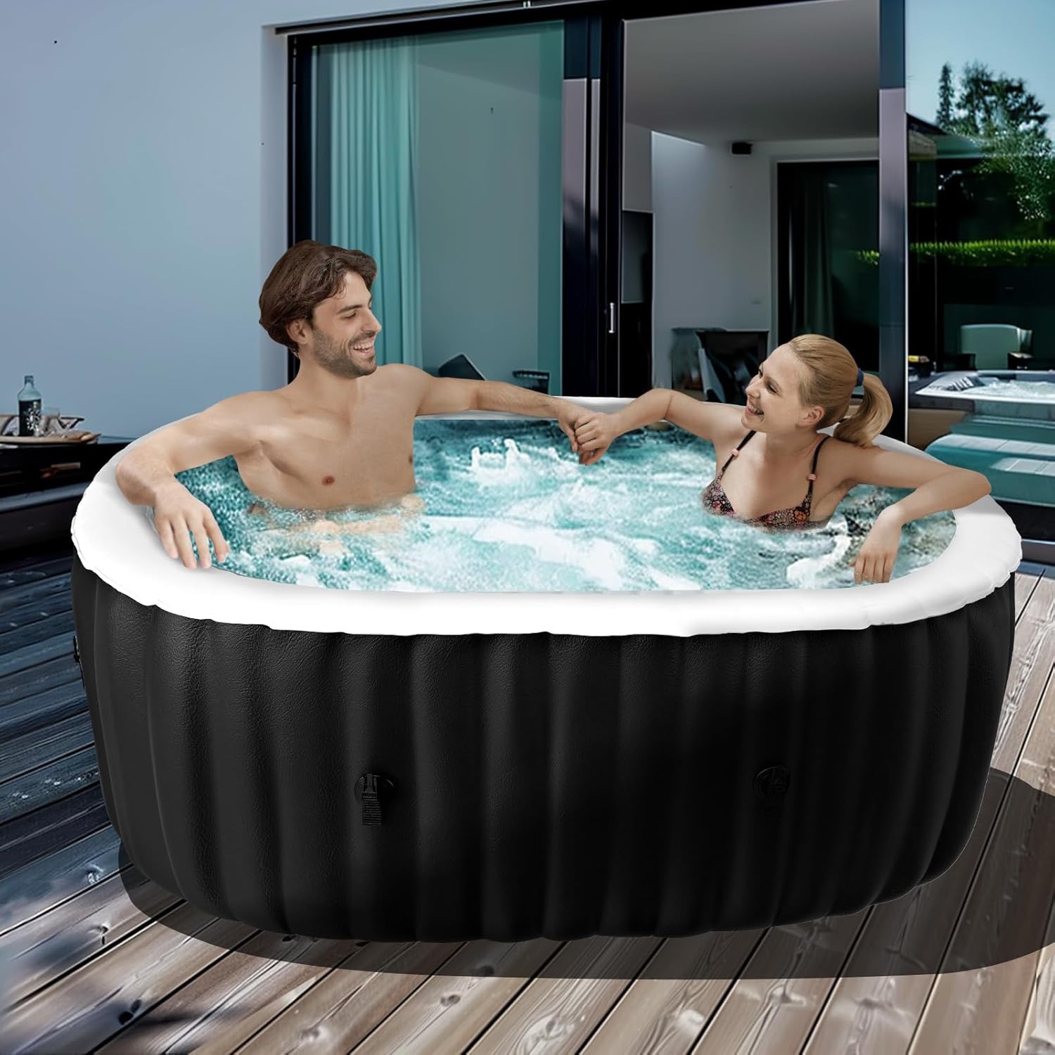 75×47×25 Inch Oval Inflatable  - Inflatable Hot Tub review and price