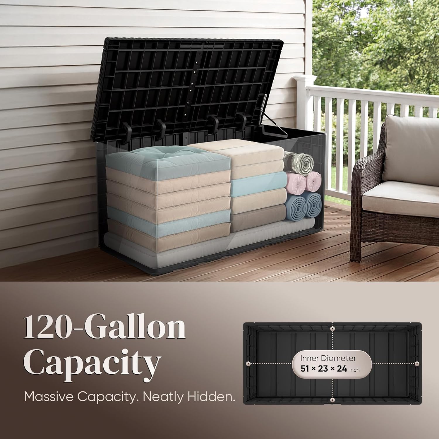 120 Gallon Large Outdoor Stora - Outdoor Furniture Resin review and price
