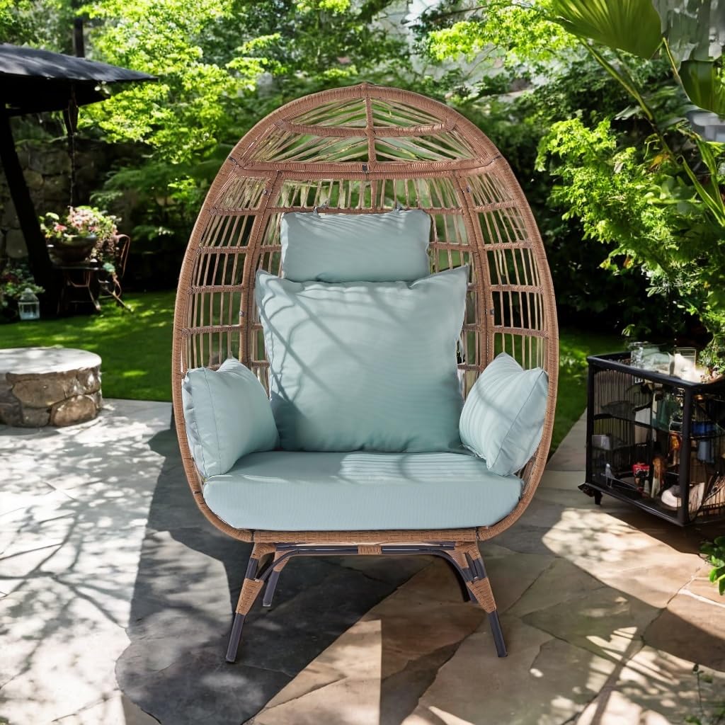 Oversized Egg Chair Wicker Lou - Outdoor Furniture Xl review and price