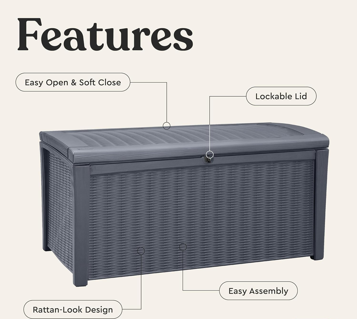 110 Gallon Outdoor Storage Dec - Outdoor Furniture Resin review and price