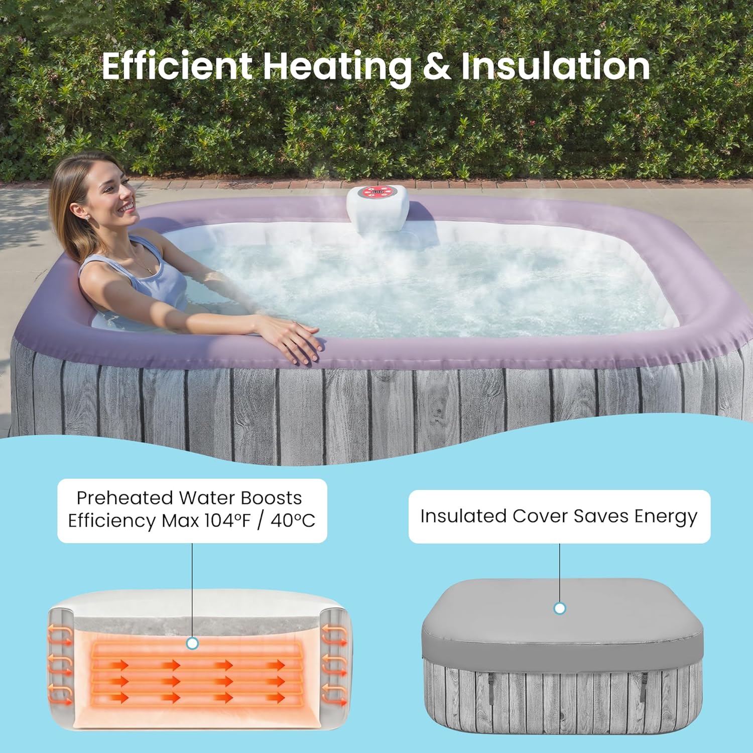 Inflatable Hot Tub for 4-6 Peo - Inflatable Hot Tub review and price