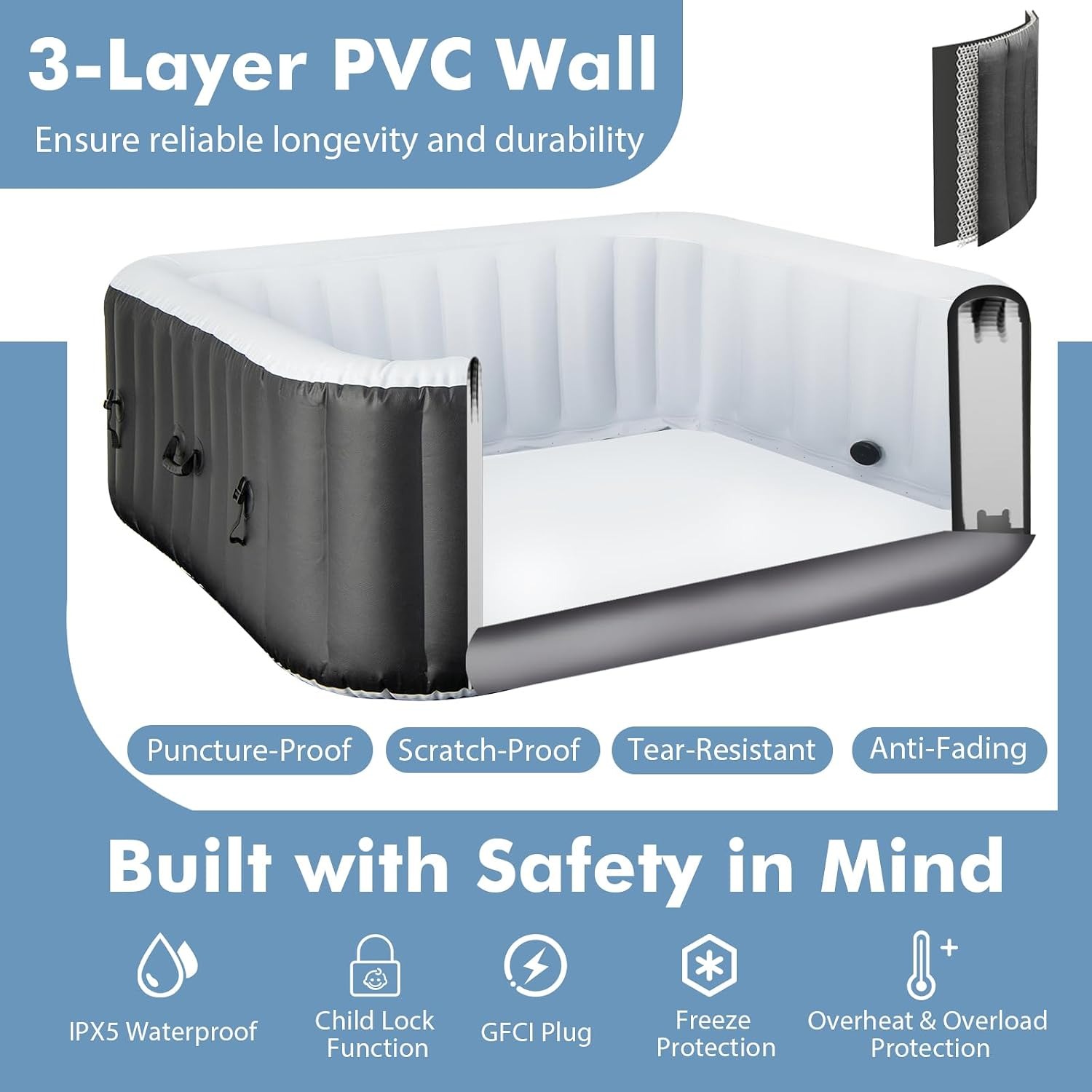 Inflatable Hot Tub Spa,130 Bub - Inflatable Hot Tub review and price