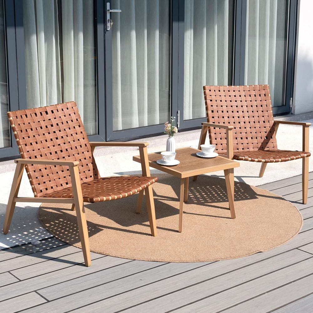 3 Piece Patio Bistro Set, Outd - Bistro Table Set review and price