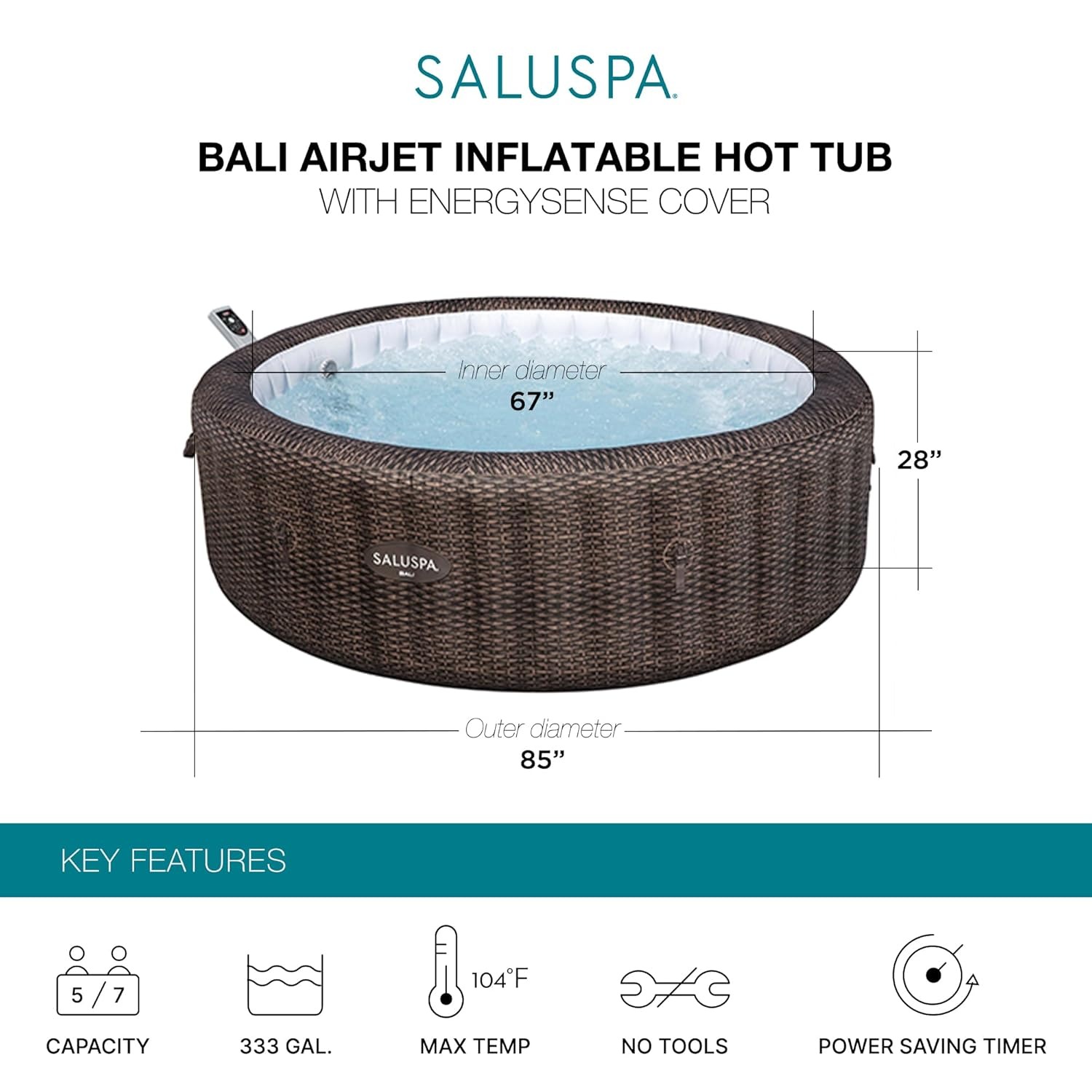 Round Inflatable Hot Tub 180 A - Inflatable Hot Tub review and price