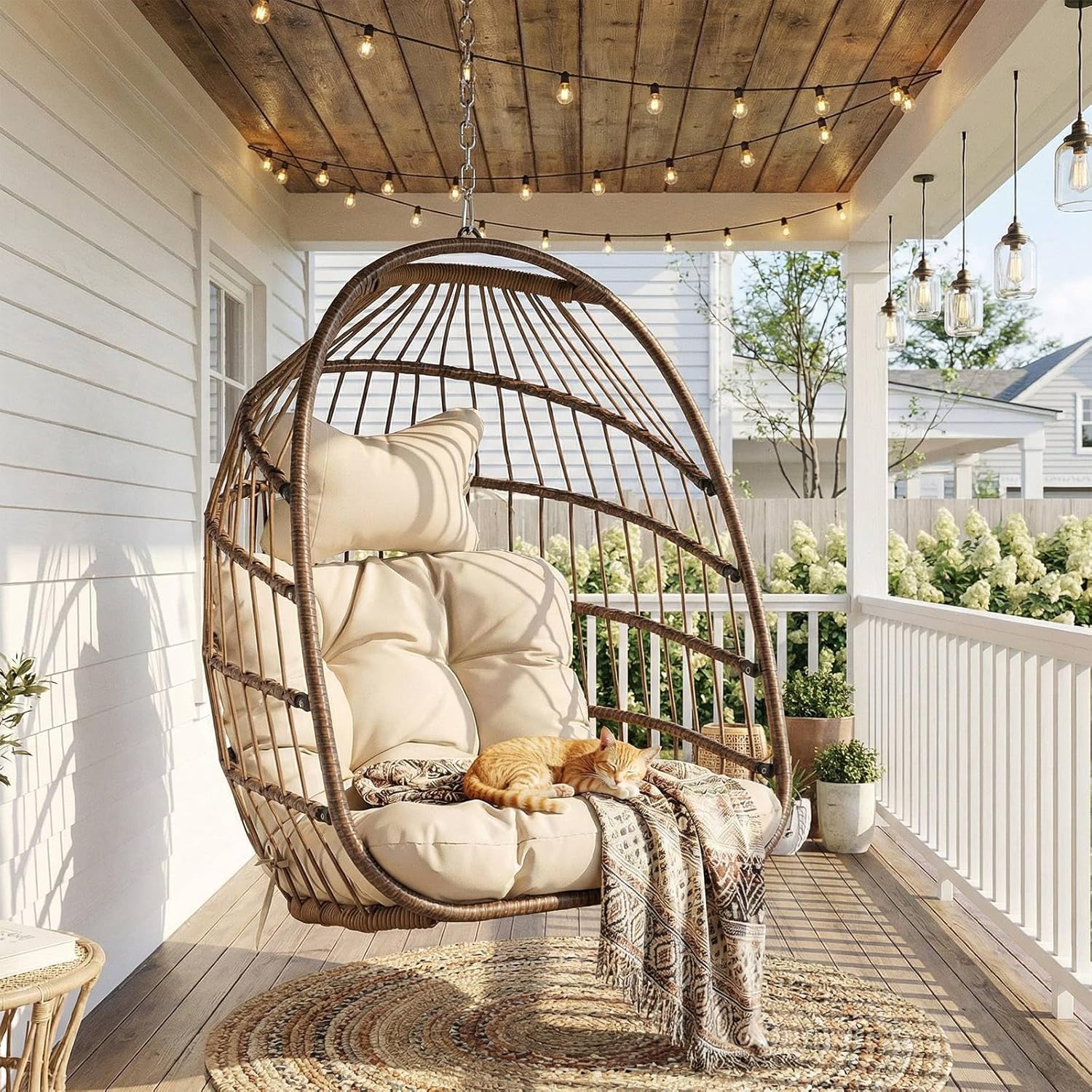 Outdoor Hanging Egg Chair With - Outdoor Furniture Rh review and price