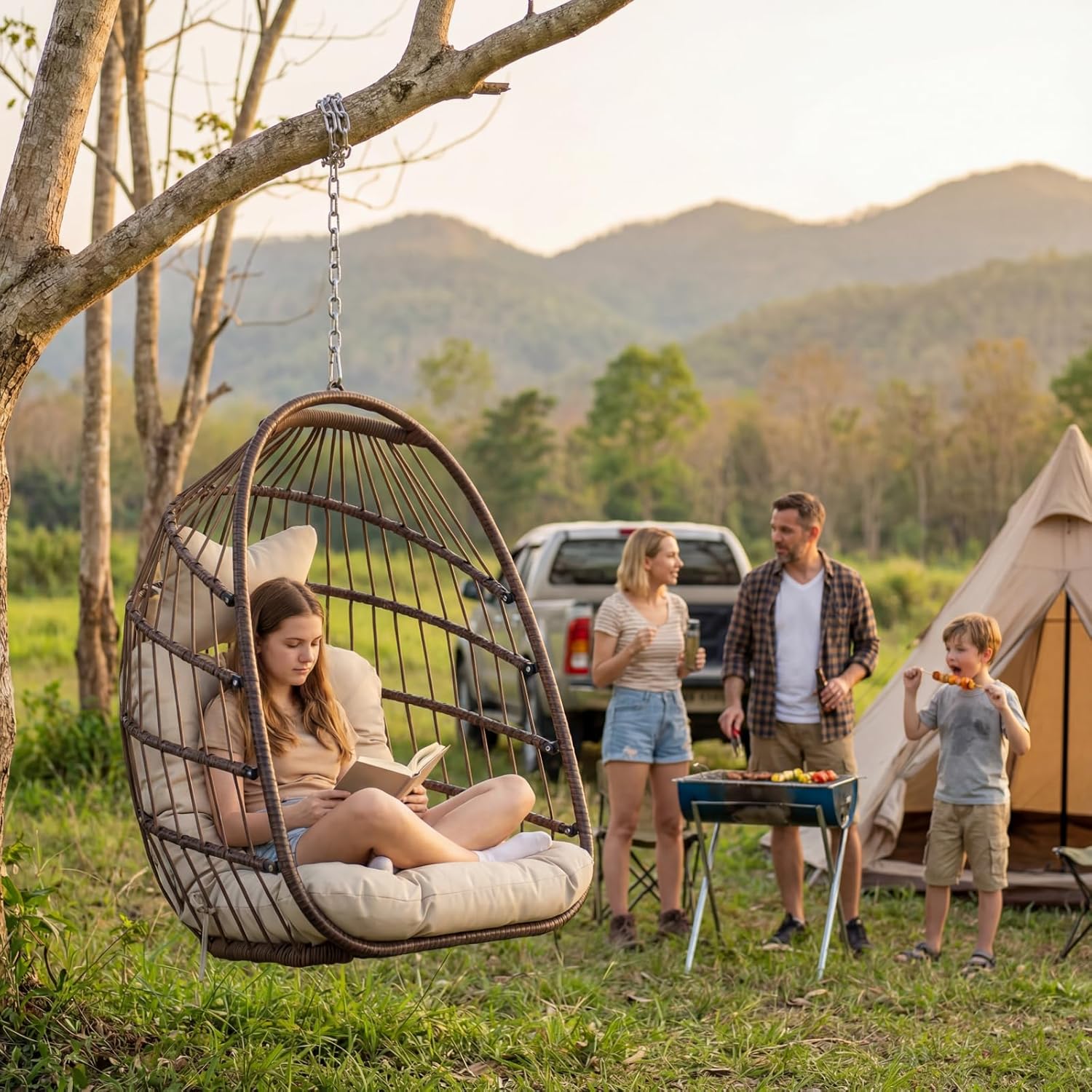 Outdoor Hanging Egg Chair With - Outdoor Furniture Rh review and price