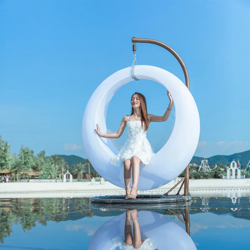 Luminous Swing Moon Shape Outd - Outdoor Furniture Rh review and price