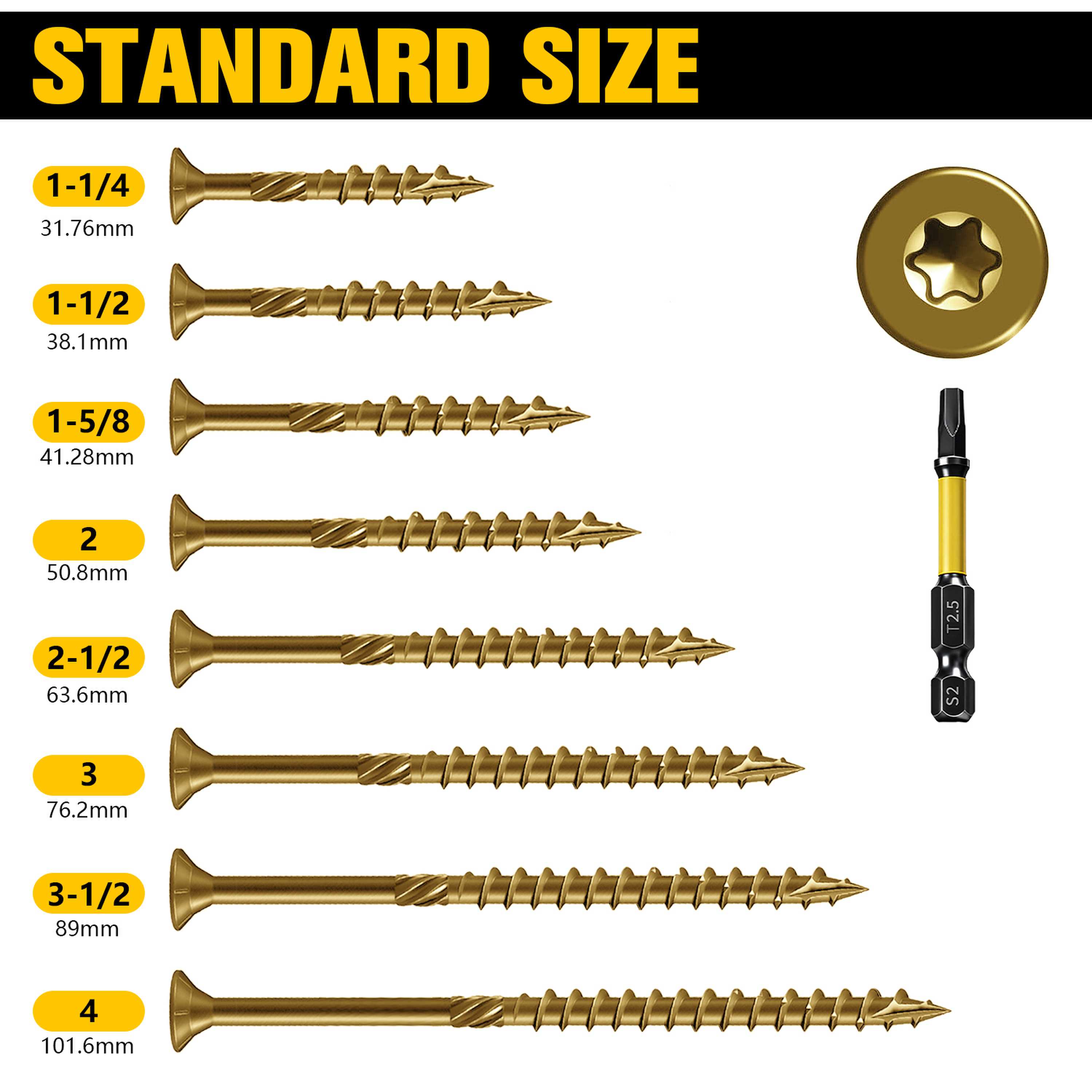 VKKM 70Pcs #10×4 Inch Golden T - Outdoor Furniture Diy review and price