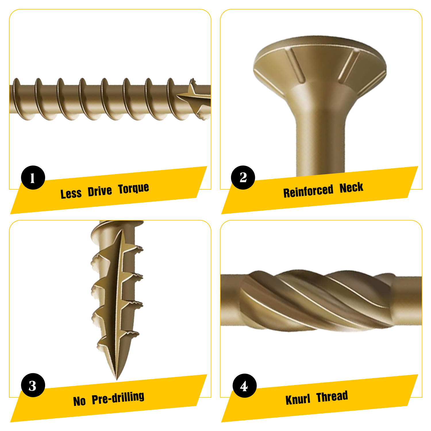 VKKM 70Pcs #10×4 Inch Golden T - Outdoor Furniture Diy review and price