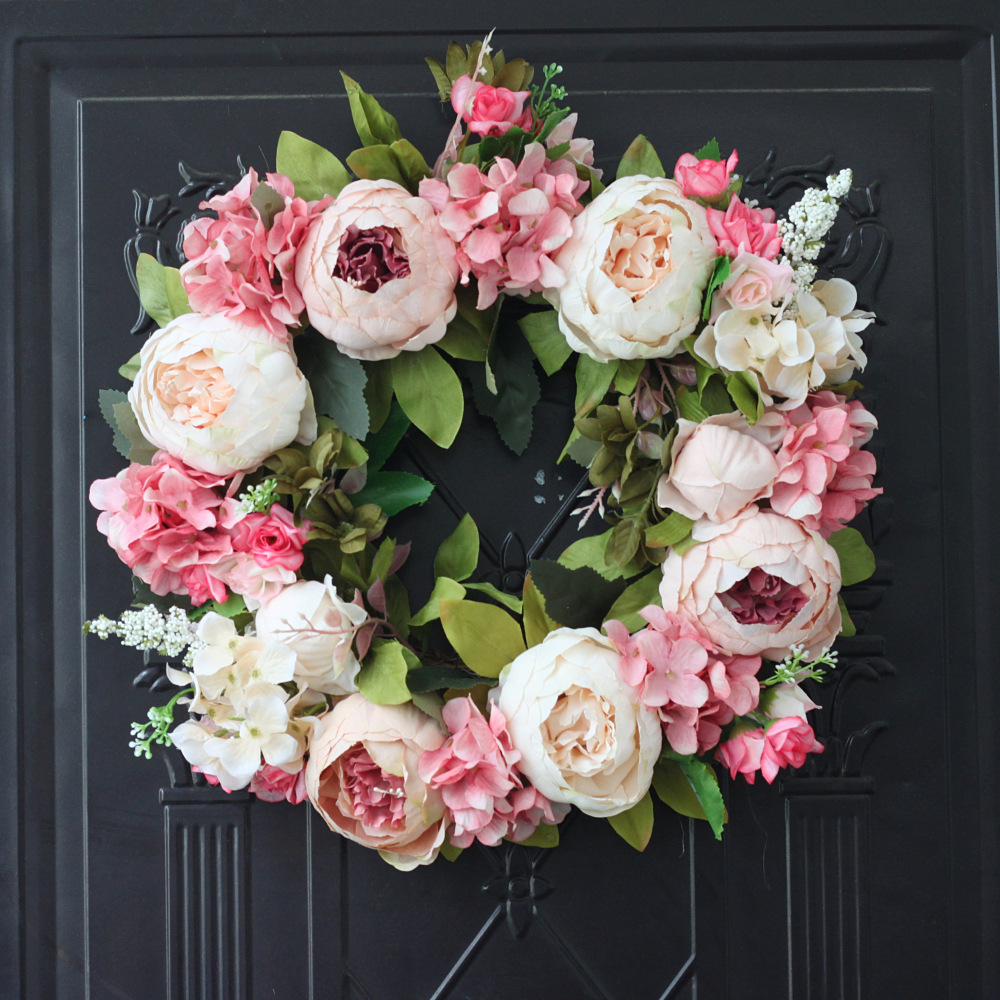 Artificial Peony Wreath Garlan - Outdoor Furniture Rh review and price