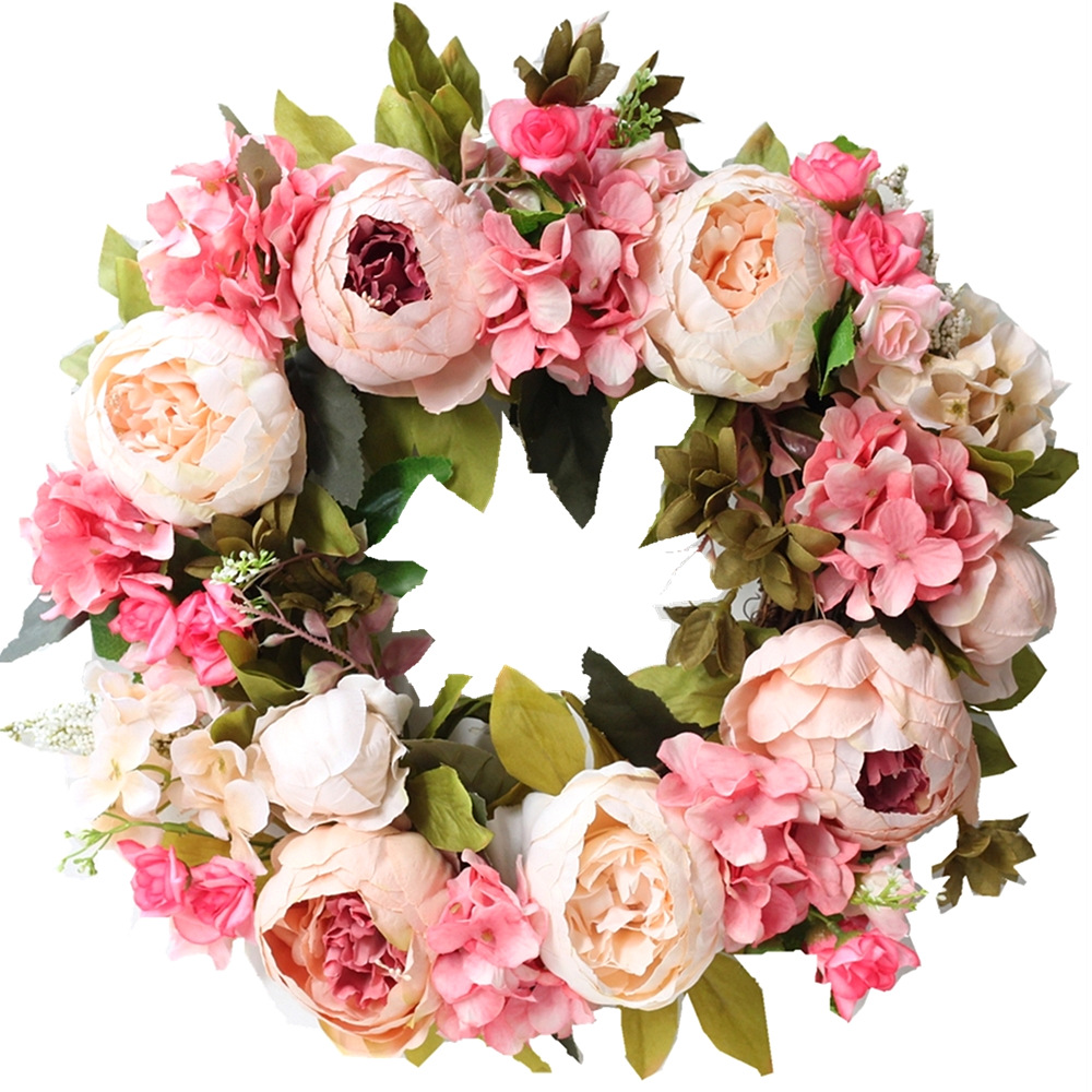 Artificial Peony Wreath Garlan - Outdoor Furniture Rh review and price