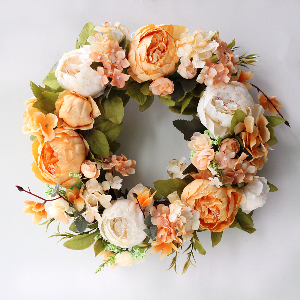 Artificial Peony Wreath Garlan - Outdoor Furniture Rh review and price