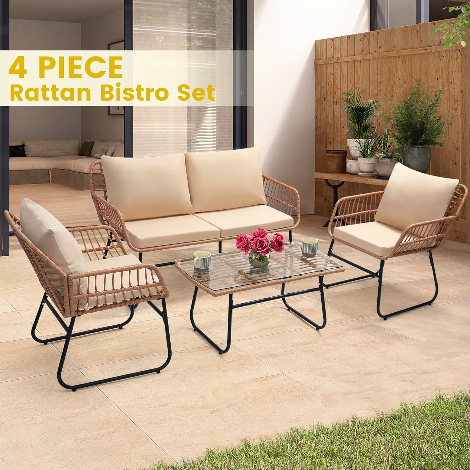 4 Piece Patio Bistro Outdoor F - Outdoor Furniture Rh review and price