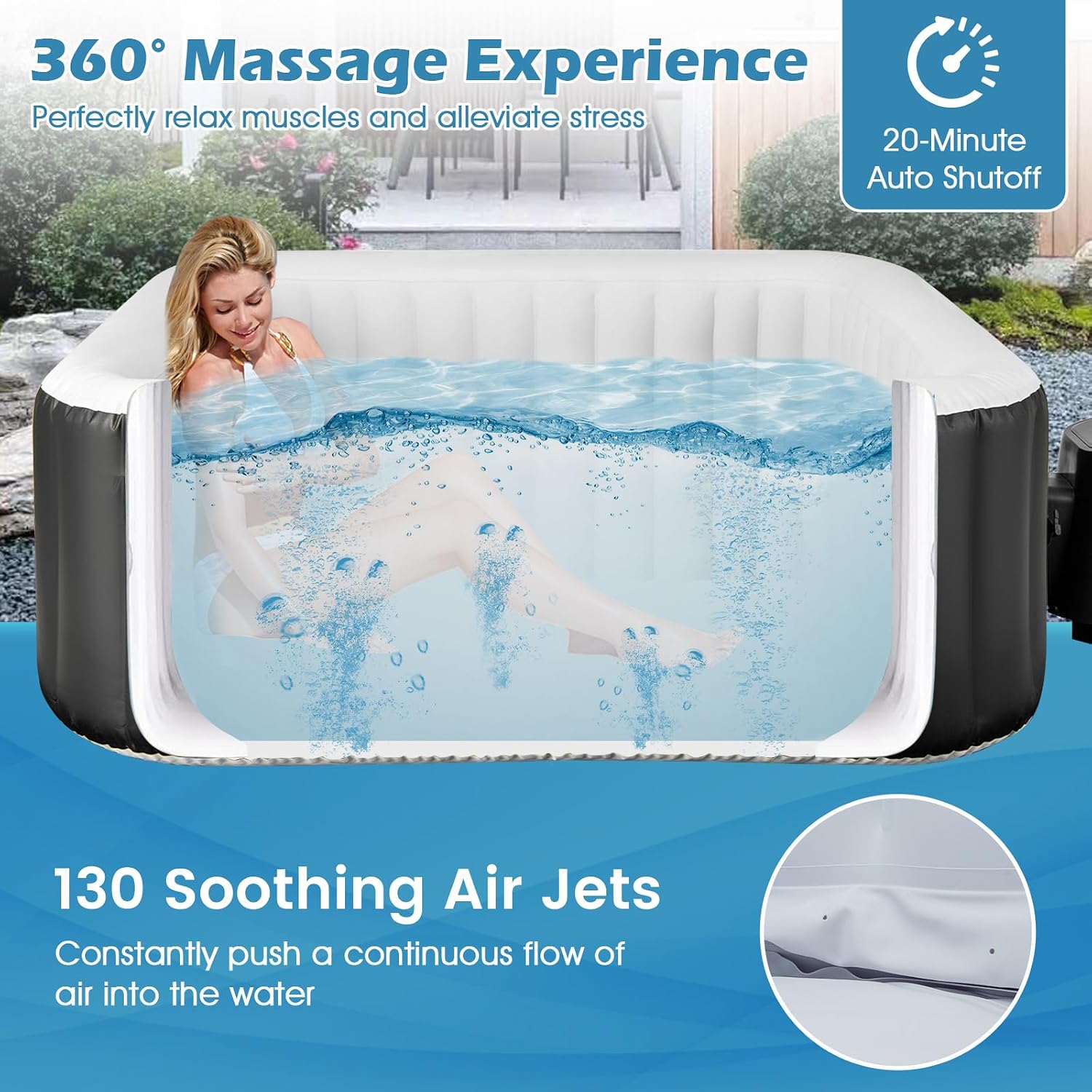 Inflatable Hot Tub SPA, 4-6 Pe - Inflatable Hot Tub review and price