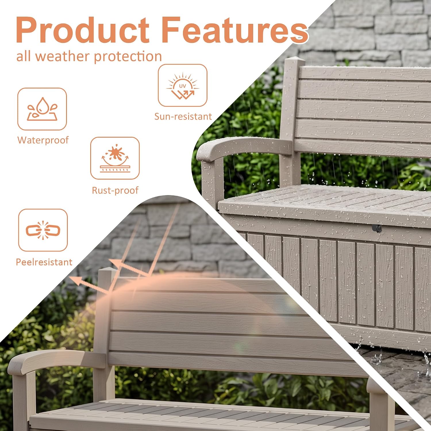 100 Gallon Outdoor Storage Ben - Outdoor Furniture Resin review and price
