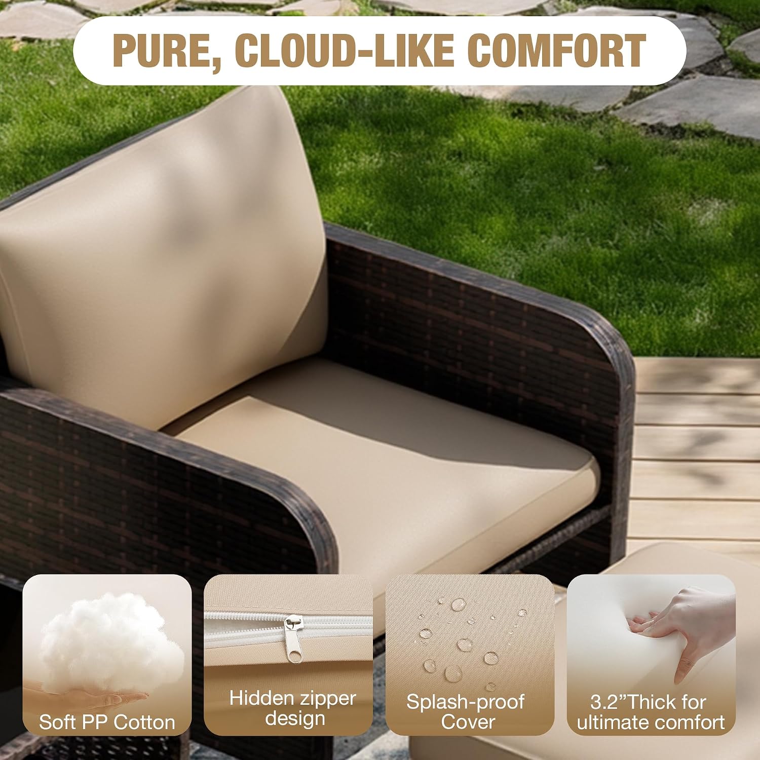 Patio 5 Piece Conversation Fur - Outdoor Furniture Diy review and price