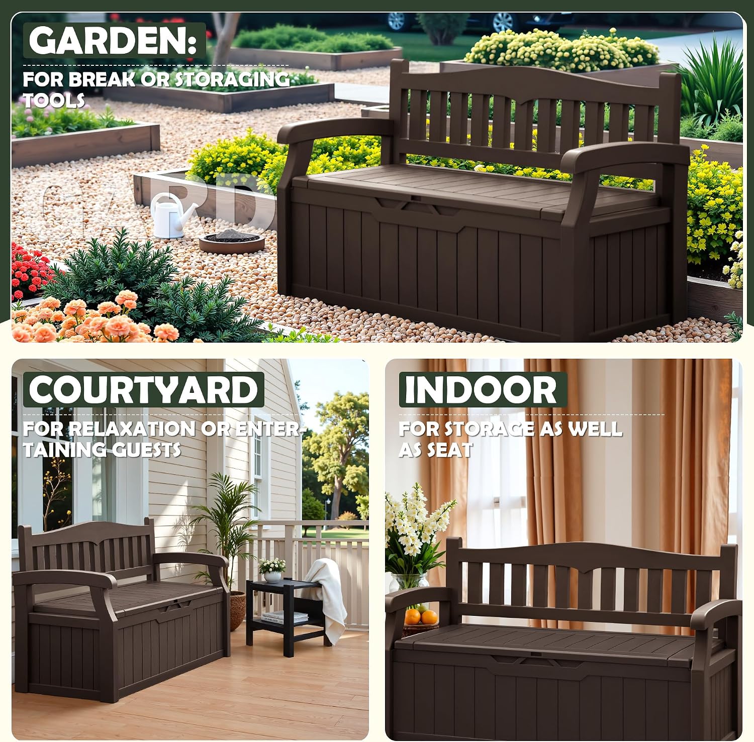 Outdoor Storage Bench Eighty G - Outdoor Furniture Resin review and price